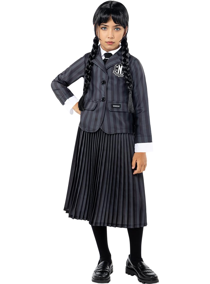Costume uniforme di Mercoledì Addams per bambina - Ufficiale Netflix