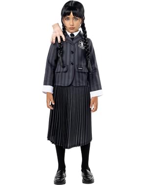 Костюм на Сърдитата дъщеря (Wednesday Addams) за момиче