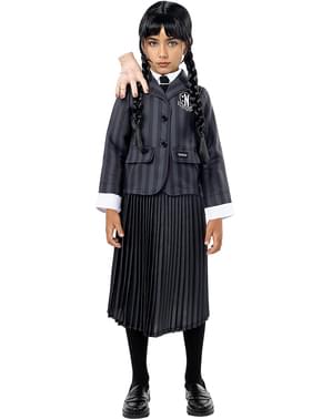 Fato de uniforme de Wednesday Addams para menina - Oficial Netflix