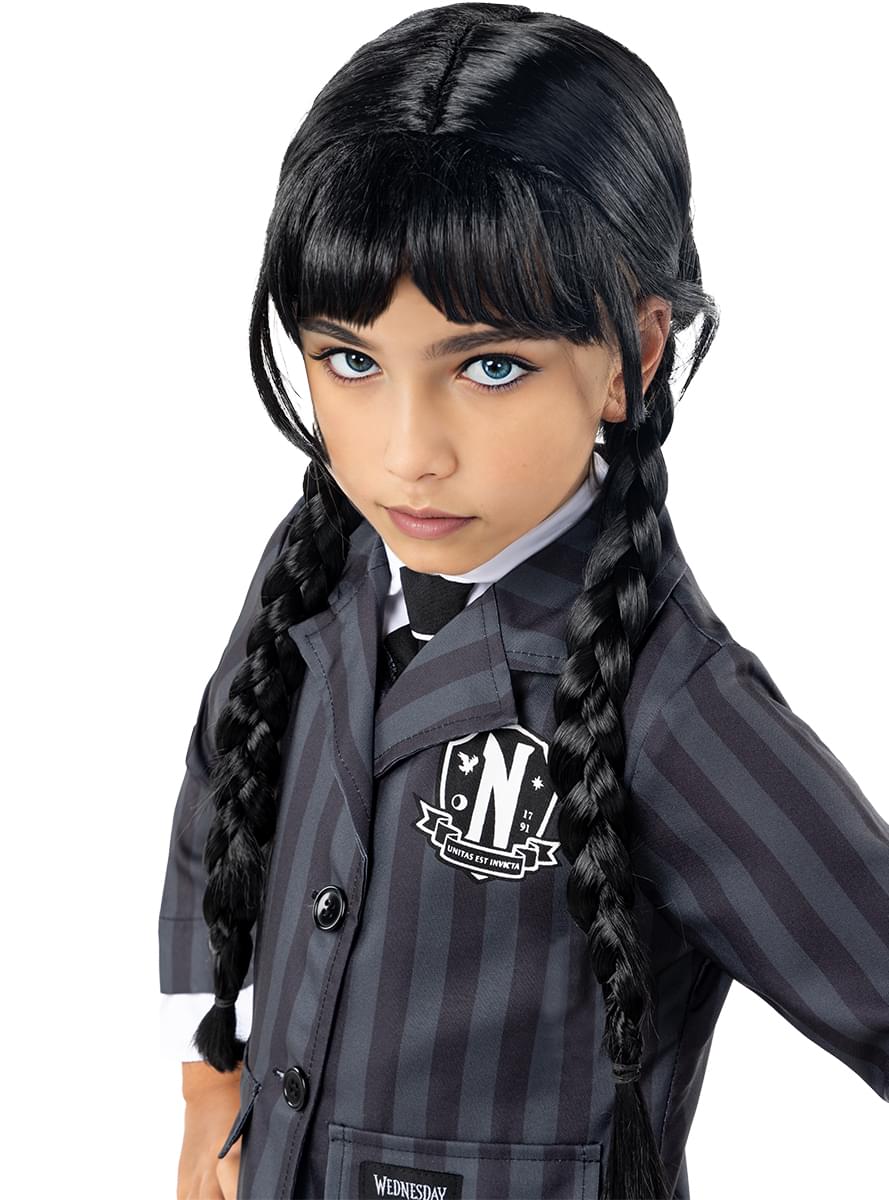 Wednesday Addams uniformkostume til piger - Officiel Netflix