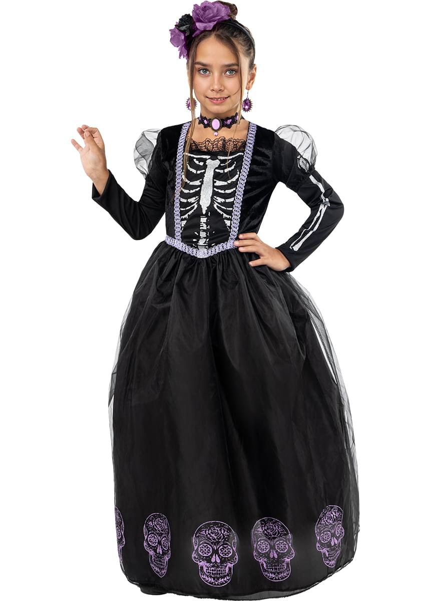 Catrina Day of the Dead Costume for Girls