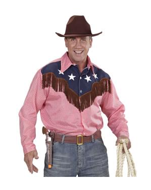 Cowboy plus size skjorte til mænd
