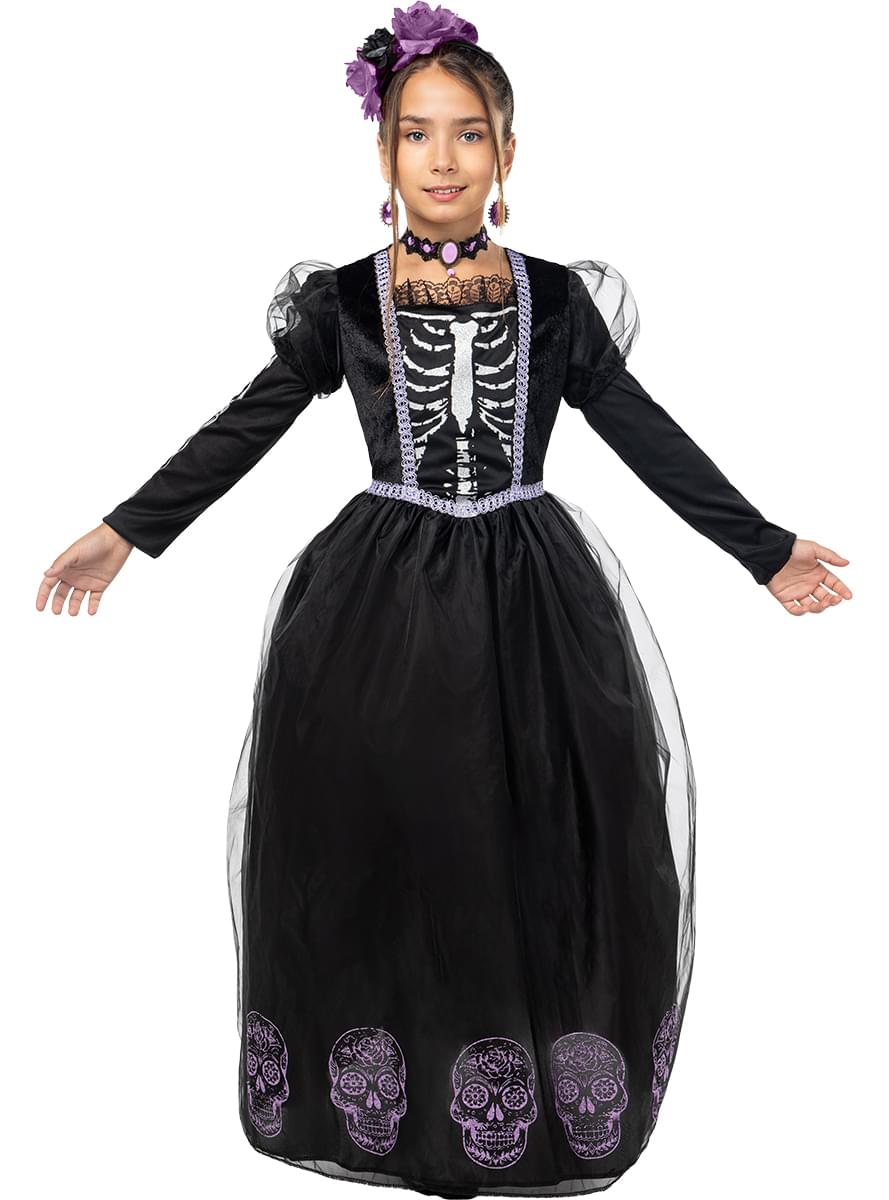Catrina Day of the Dead Costume for Girls