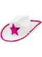 White cowboy hat with pink star