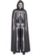 Cloak of skeleton with hood for adult
