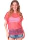 Pink mesh shirt from the 80s for women