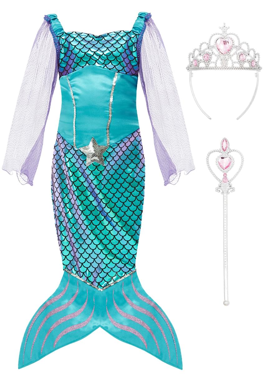 Costume de sirène avec accessoires pour fille
