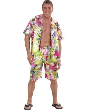 Disfraz de hawaiano feliz para talla grande