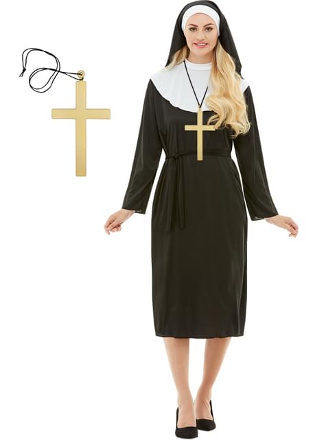 Kostým jeptišky s křížem
