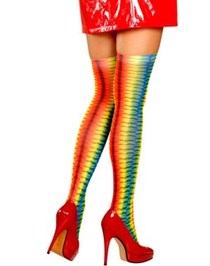 Meerkleurige hippie panty voor vrouw