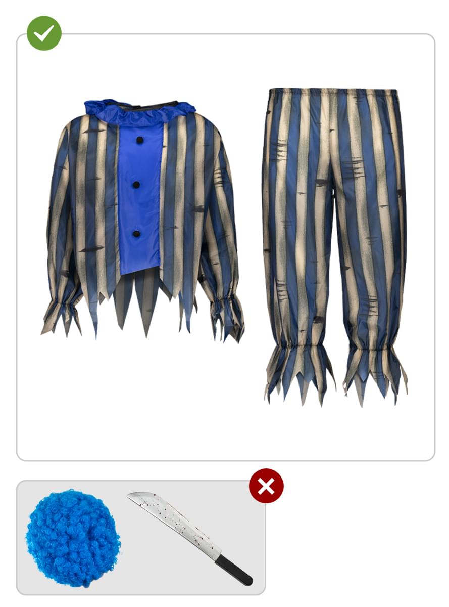 Skræmmende klovn kostume til mænd