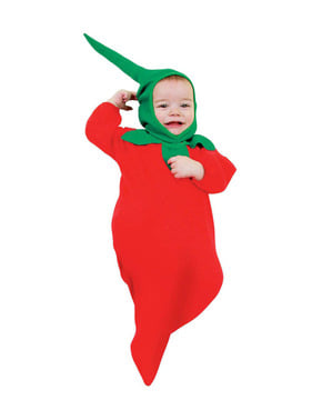 Rode peper kostuum voor baby