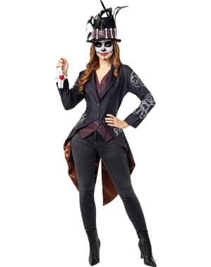 Voodoo skeletal costume for women