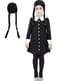Wednesday Addams kostuum met pruik voor meisjes - The Addams Family