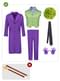 Costume da Joker con parrucca - Il Cavaliere Oscuro