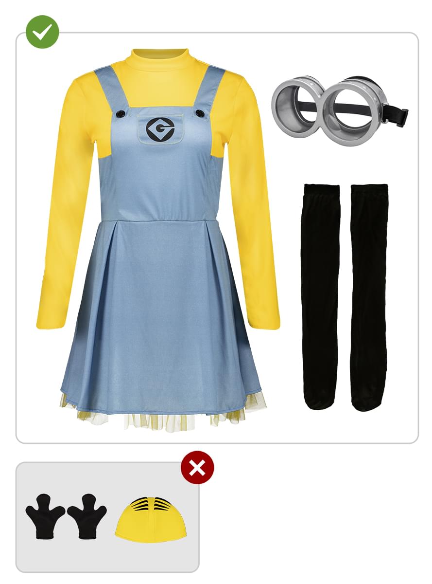 Kostim Minions Dave za ženske, velika velikost