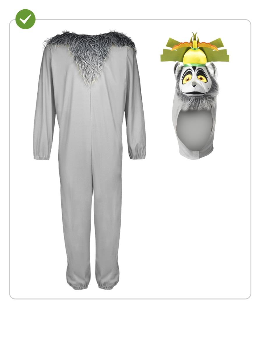 Costum Madagascar Regele Julien pentru bărbați
