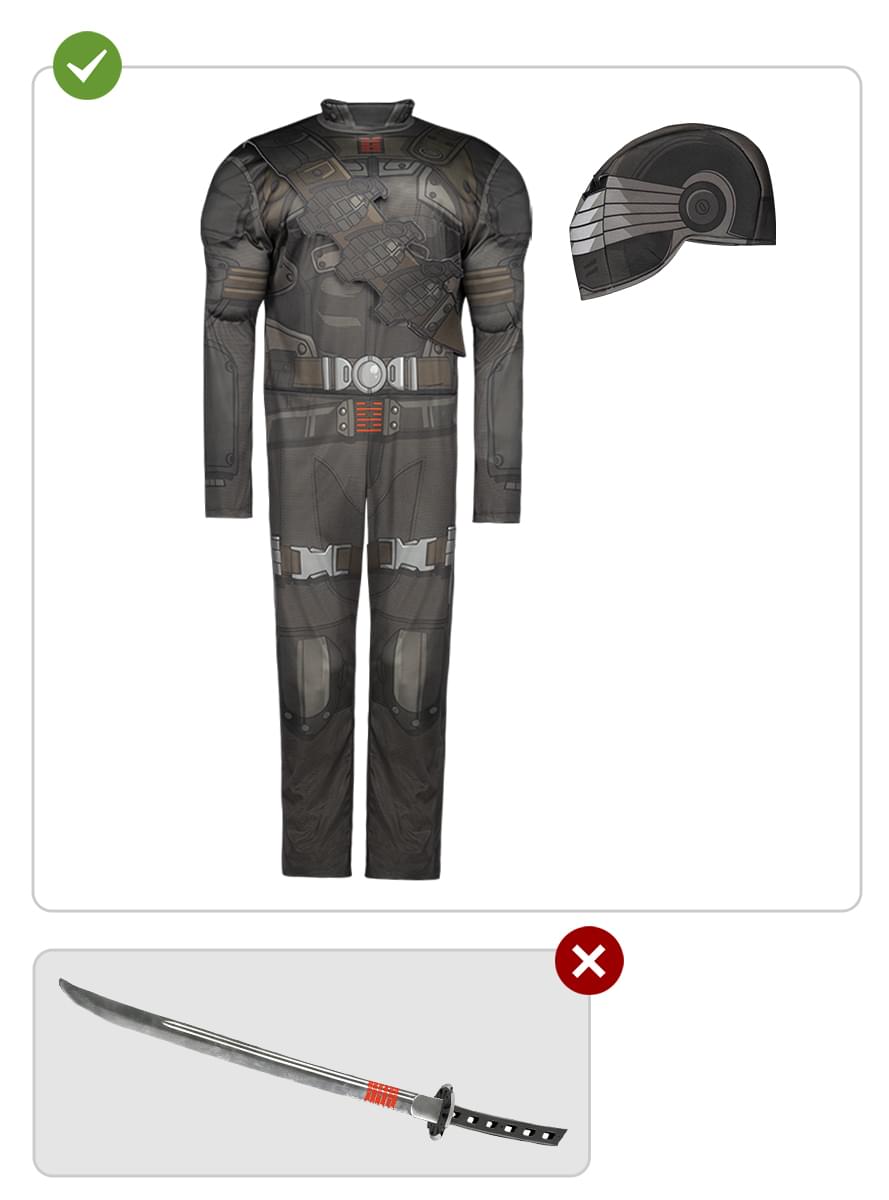 Maskeraddräkt Snake Eyes för vuxen - Gi Joe