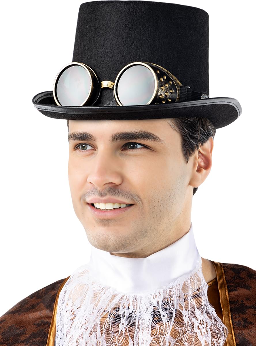 Cappello Steampunk con occhiali per adulti