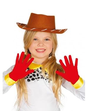 Guantes infantiles rojos para niña