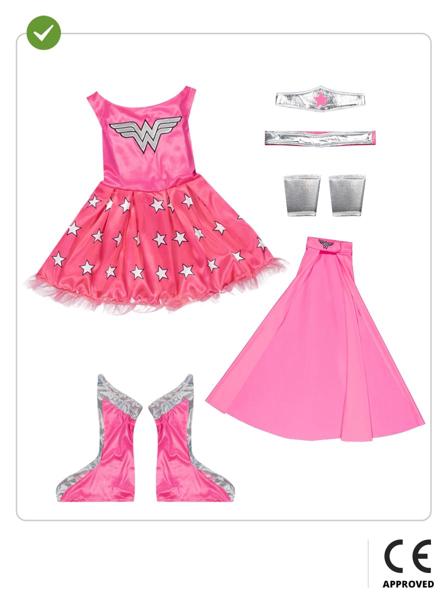 Różowy Strój Wonder Woman dla dziewczynek