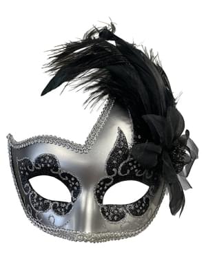 Venetian mask with feathers