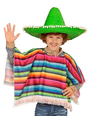 Boy's Multi-coloured Mexican Poncho