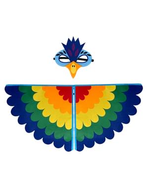 Ungabarna fjaðrarlangur fuglaflutningsbúningur