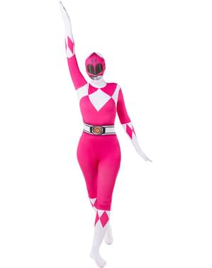 Fantasia Power Ranger rosa de segunda pele