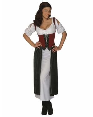 Disfraz de tabernera medieval para mujer