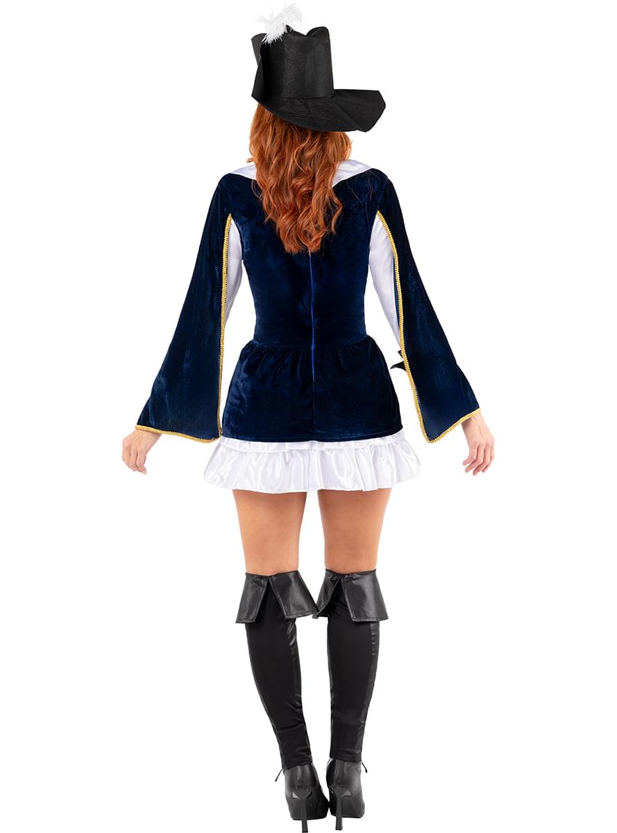 Kostyme for kvinnelig musketer i stor størrelse