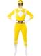Déguisement Power Ranger jaune en seconde peau