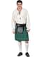 Scottish kilt with plush wallet for men