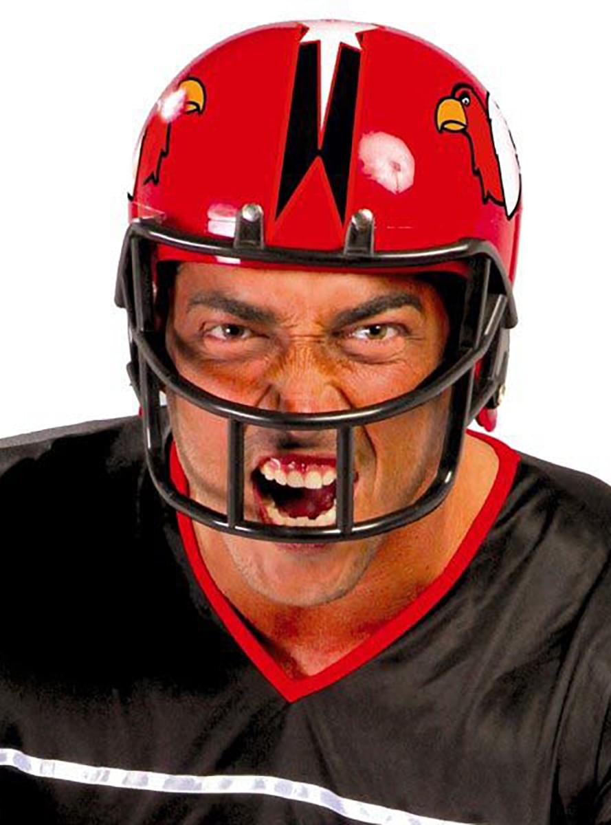 American football red helmet for adults
