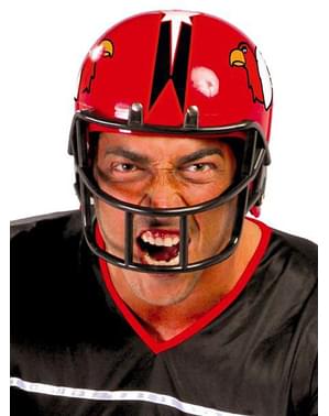 Capacete de futebol americano vermelho para adulto