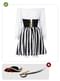 Striped pirate costume for women in large size - Black and White Collection