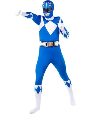 Power Ranger Blau tweede huid kostuum