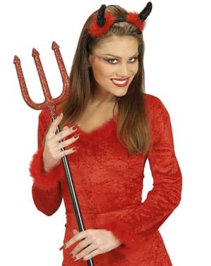 Sett med 15 Ekstra Lange Røde Negler Dame