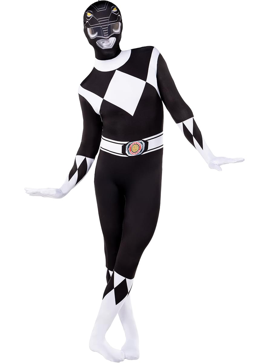 Power Ranger Zwart Tweede Huid Kostuum Groot formaat