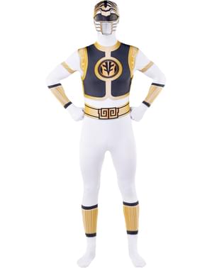 Fantasia Power Ranger Branco Segunda pele tamanho grande
