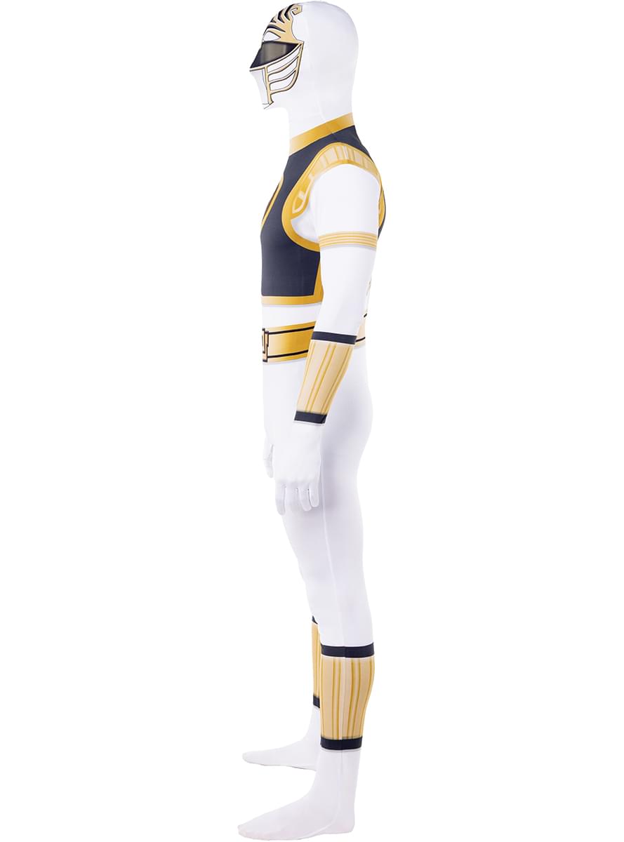 Power Ranger White Second Skin Costume Large Size