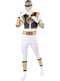 Costume Power Ranger Bianco Seconda pelle taglia grande