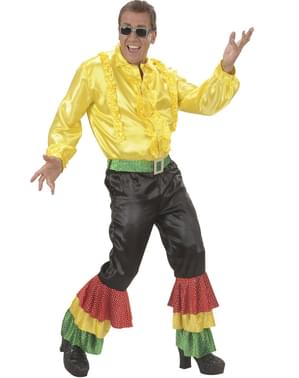Zwarte rumba broek met lovertjes voor mannen