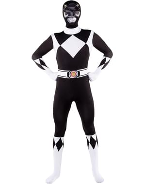 Fato Power Ranger Preto Skin Segunda