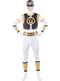 Hvit Power Ranger kostyme med andre hud