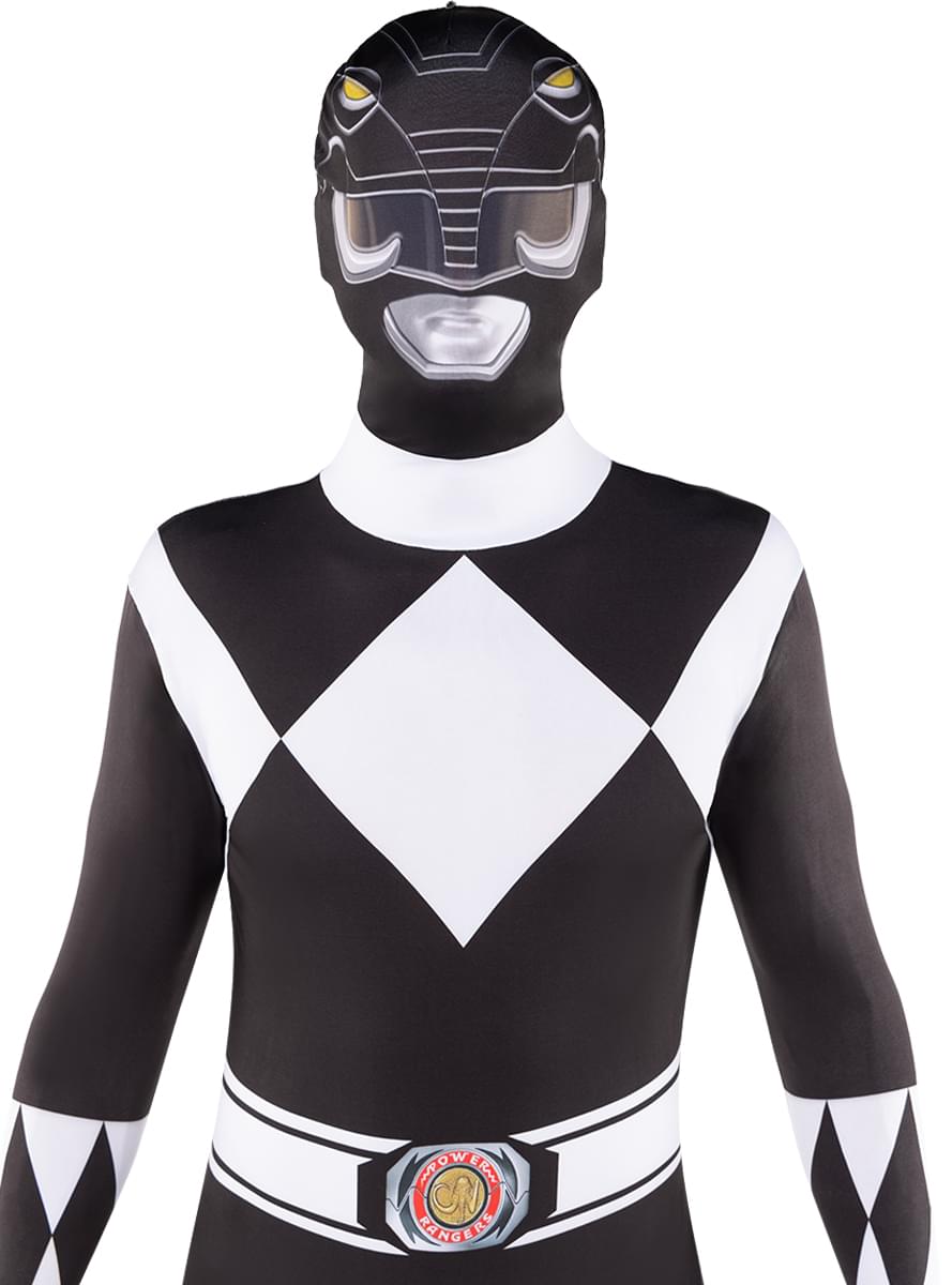 Power Ranger Zwarte Kostuum Tweede Huid