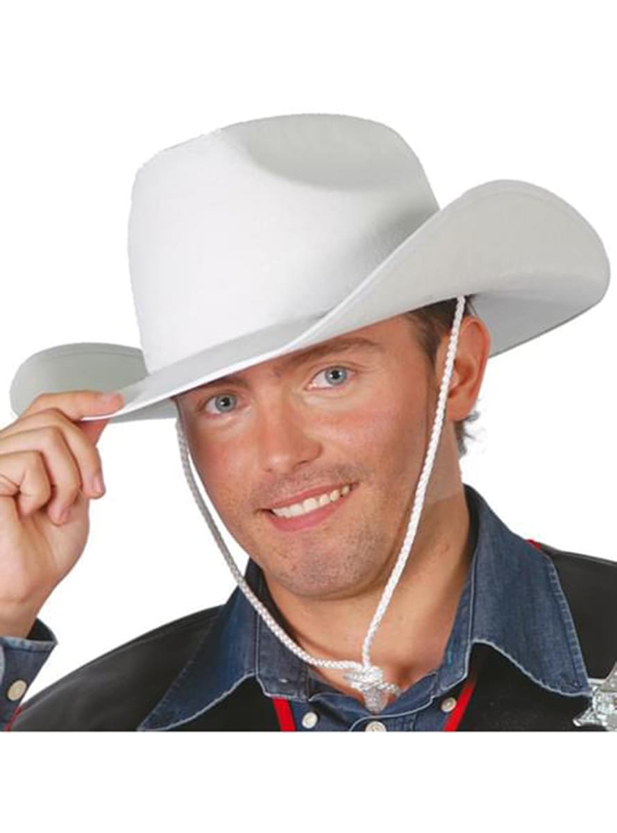 Chapéu de cowboy branco