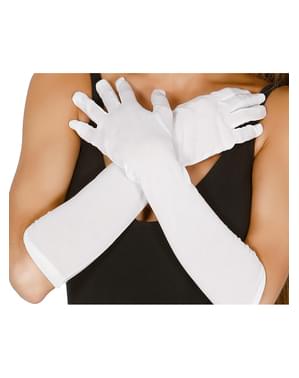 Gants longs et blancs