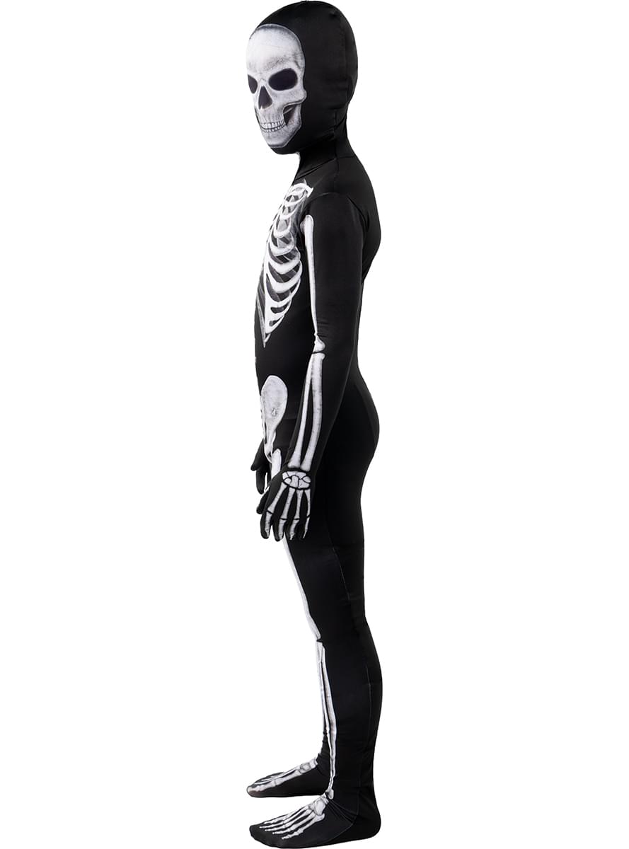 Second skin skeleton costume for children