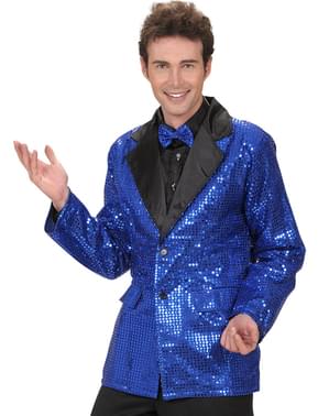 Veste bleue à paillettes homme grande taille